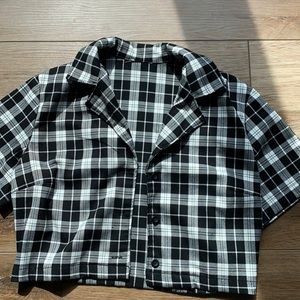 JGalt cropped, plaid top